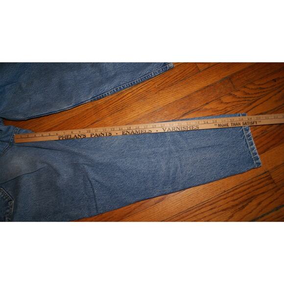 VINTAGE 90s Lee SZ 16 Med (30Wx29L) Vintage Tapered Mom High Rise Blue Jeans USA - Picture 11 of 12